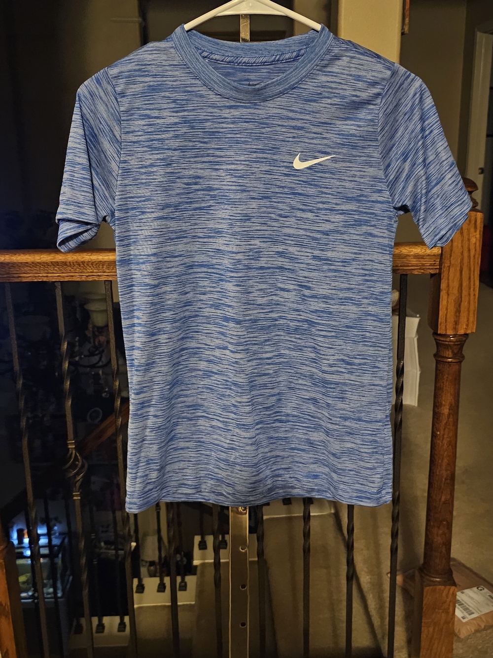 Nike Blue Heathered Short Sleeve Kids Tee